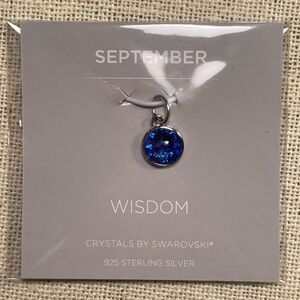 Swarovski September Wisdom Blue Crystal Charm Origami Owl Core Collection